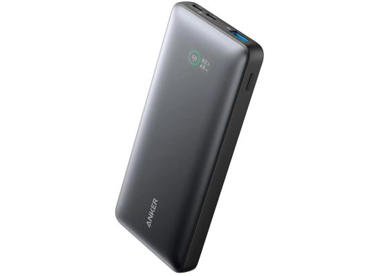 Anker 533 Power Bank10000mah Portable Charger-A1249 (PowerCore 25W) With 3 Port, 2 USB-C, 1 USB-A Fast Charging Battery Pack For iPhone Series, iPad, Samsung, Android and More - Black